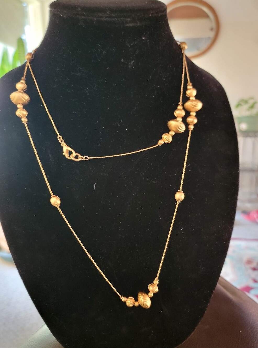 Pre Owned Gold Tone  Beaded Layered Necklace - Women Jewelry